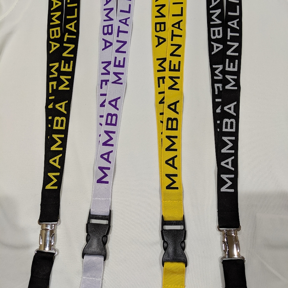 Kobe mamba mentality lanyard - white lanyard only